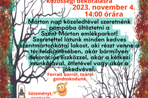 Felhívás a Szent Márton emlékpark közösségi dekorálására